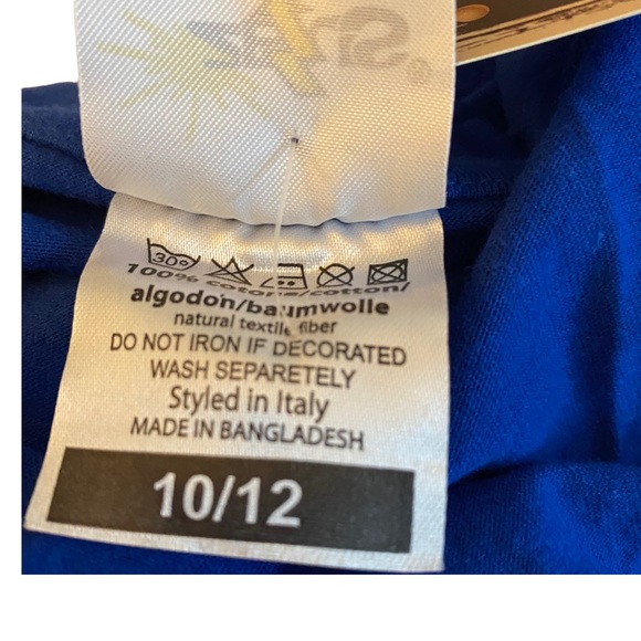 Jennifer Lauri Kids Boys 10/12 Ultra Blue Italian Style t-shirt Vespa Scooters - Picture 6 of 6